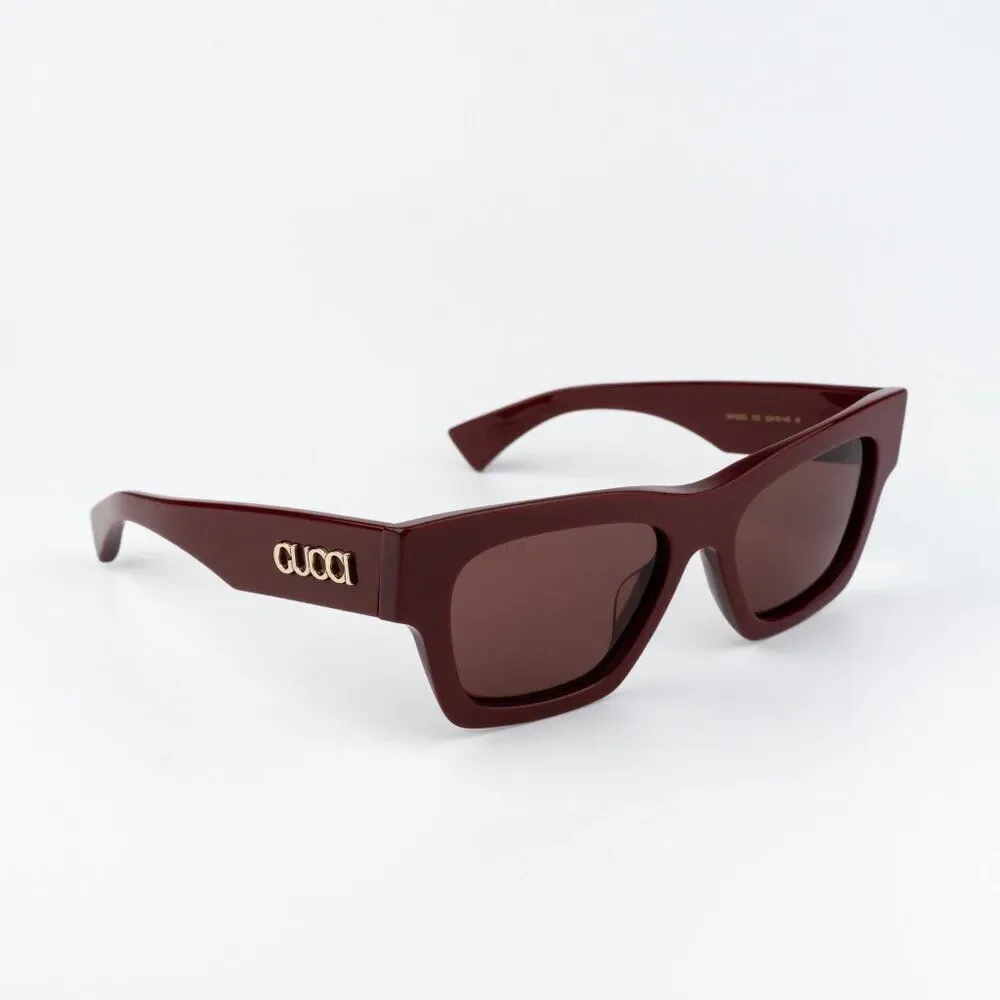 Gucci Women Sunglasses Burgundy Red Square GG1835S 003 NEW AUTHENTIC